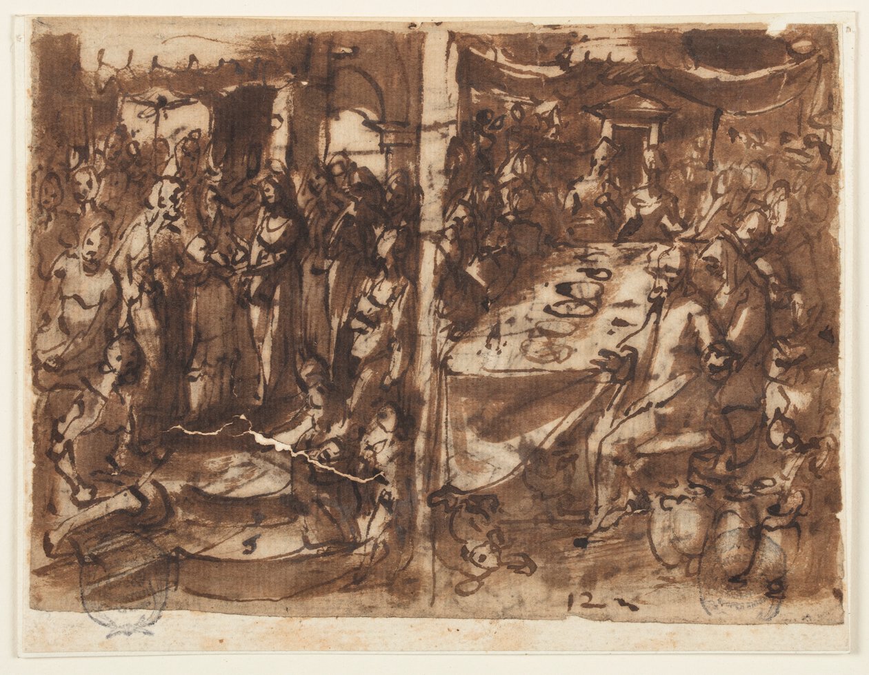Recto: Małżeństwo Dziewicy autorstwa Jan van der Straet, called Stradanus