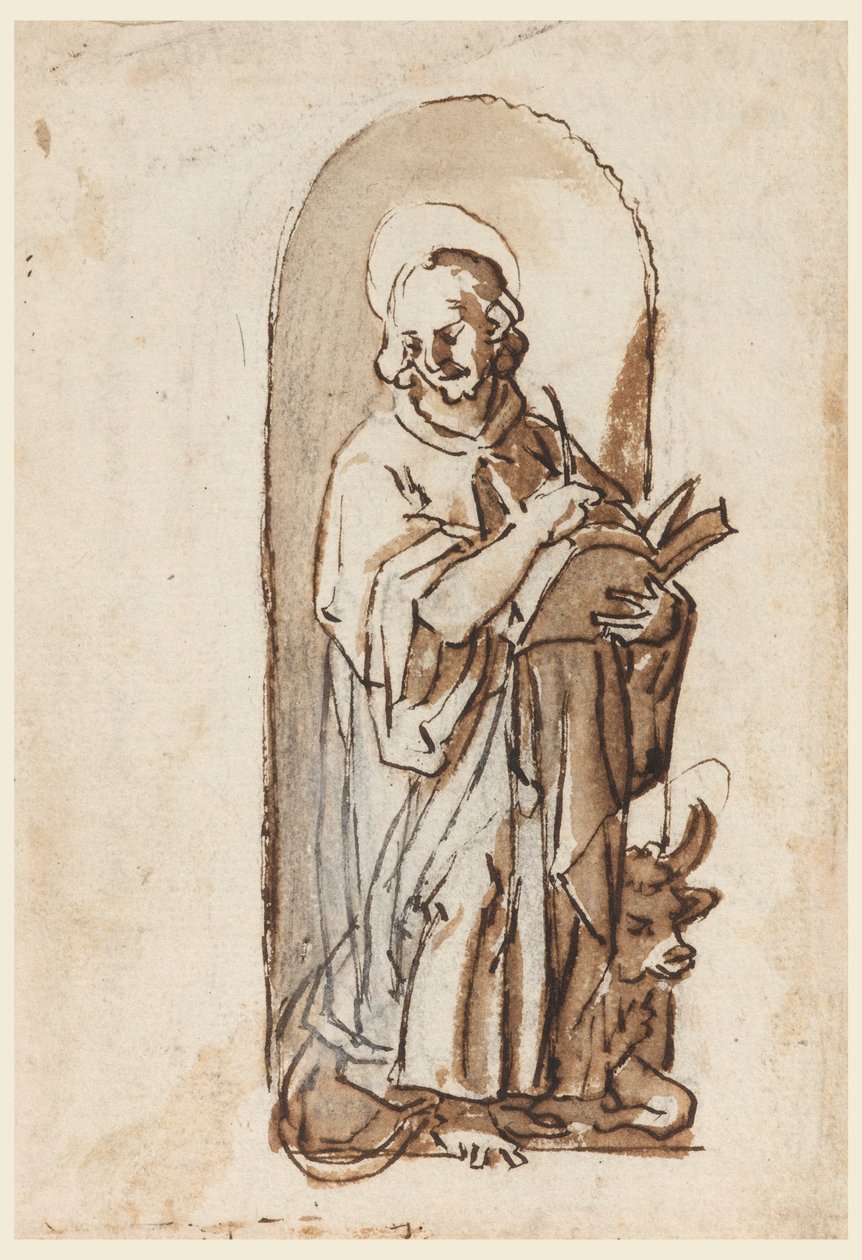 Święty Łukasz w niszy autorstwa Jan van der Straet, called Stradanus