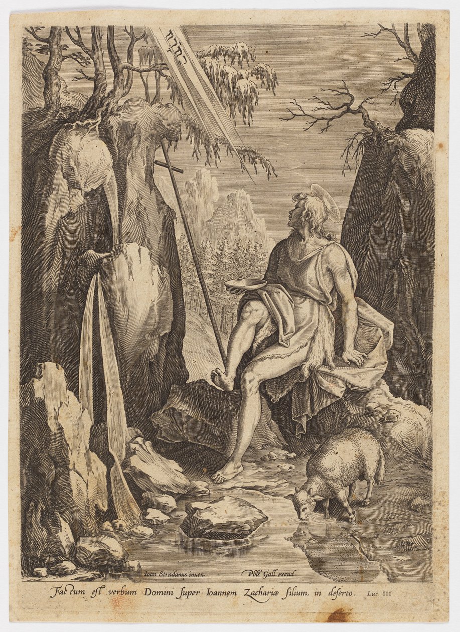 Św. Jan Chrzciciel na pustkowiu autorstwa Jan van der Straet, called Stradanus
