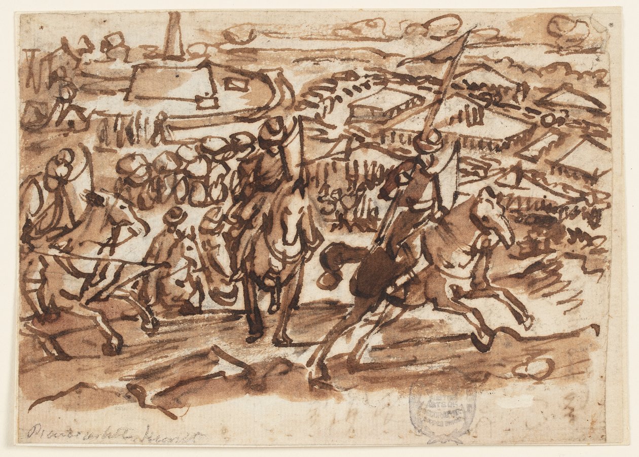 Odwrót Turków po oblężeniu Wiednia w 1529 r. autorstwa Jan van der Straet, called Stradanus