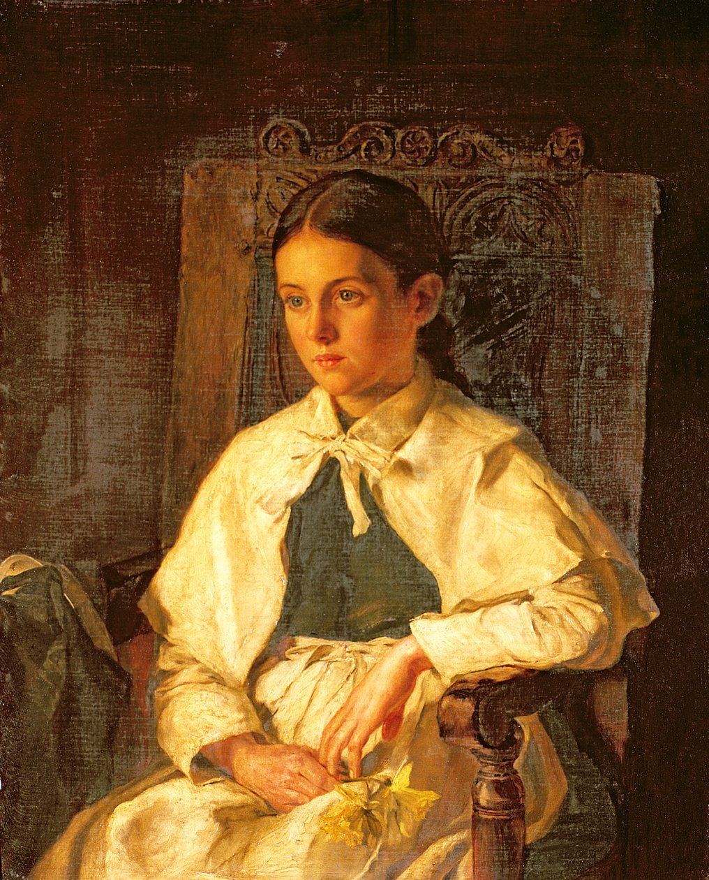 Portret dziewczyny w stroju szkoły doktora Woodwards, Maidstone autorstwa Jane Day