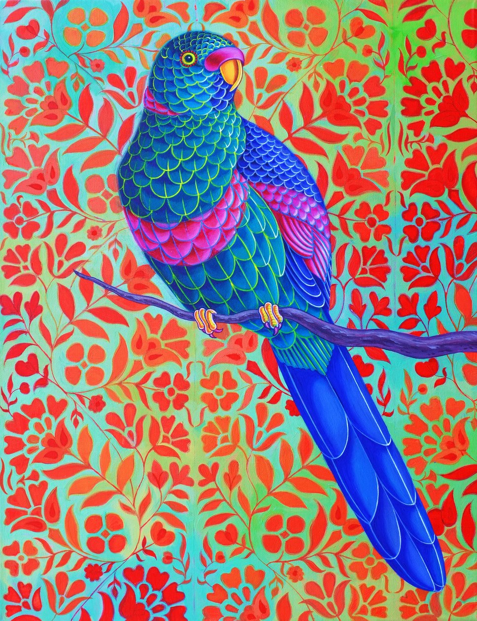 Niebieska papuga, 2015, autorstwa Jane Tattersfield