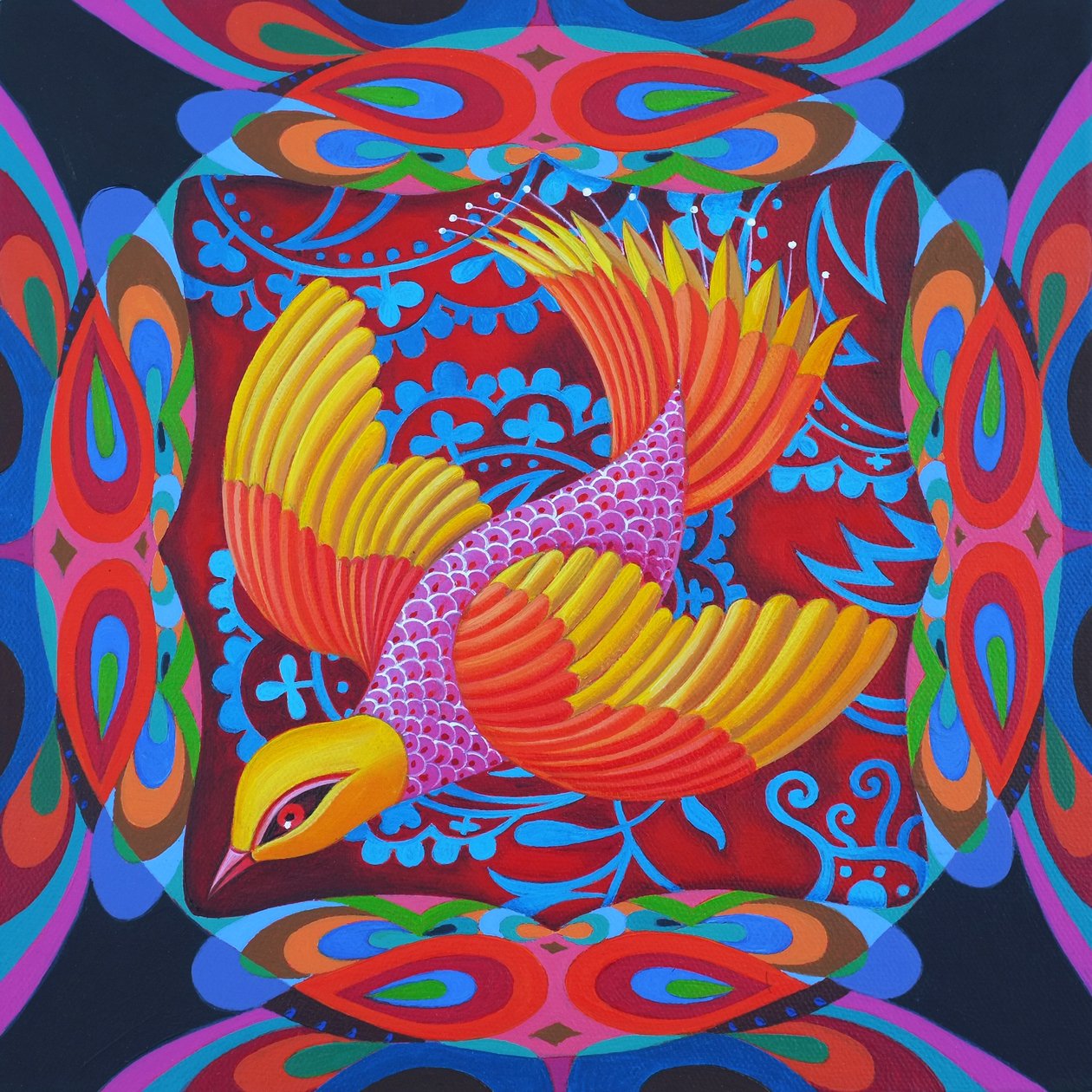 Ulotka z ognistym ogonem, 2012, autorstwa Jane Tattersfield
