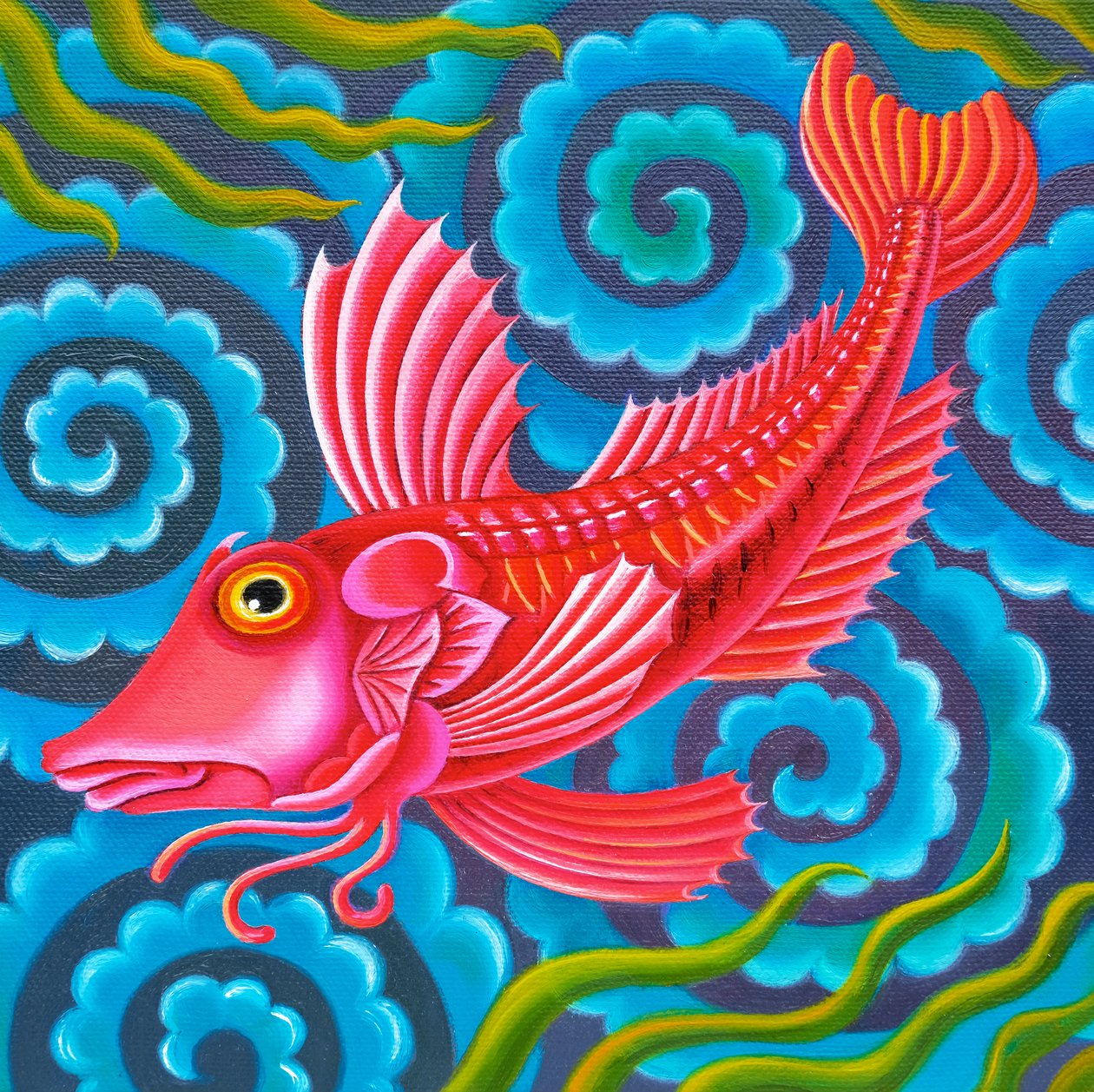Ryba kurek, 2017 r, autorstwa Jane Tattersfield