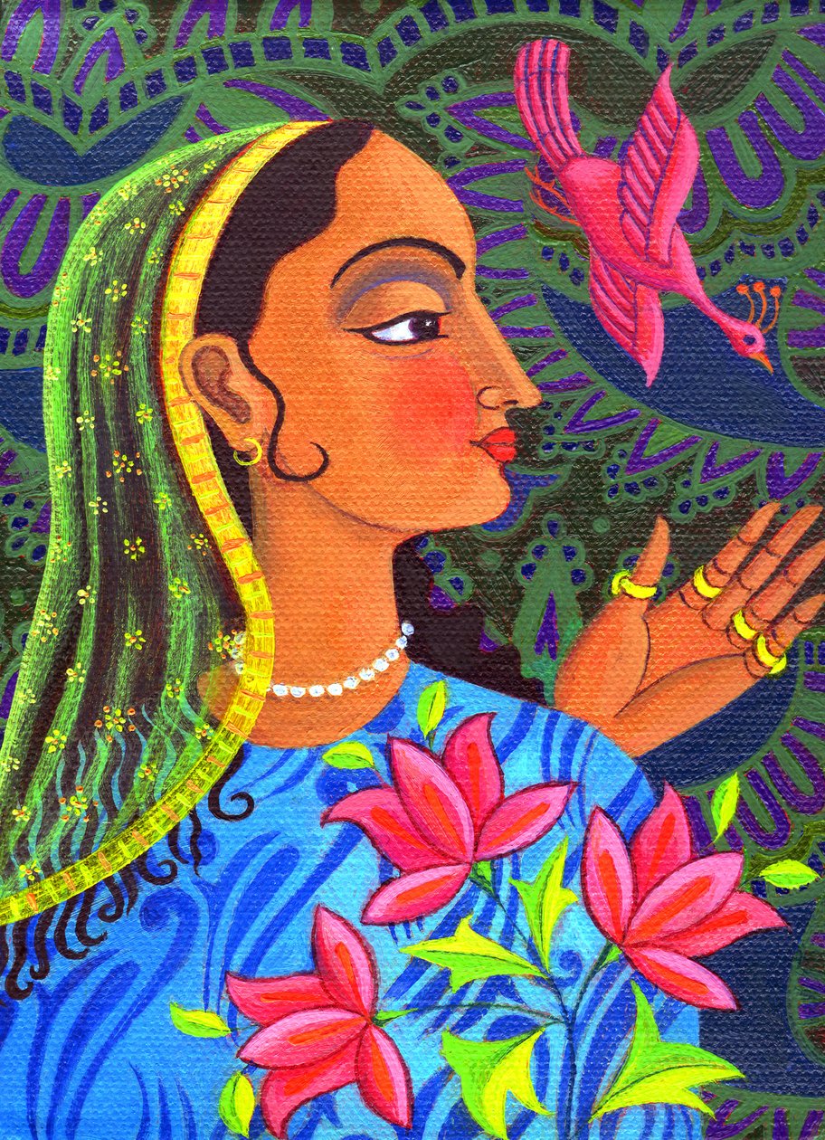 Maharani z karmazynowym ptakiem, 2011, autorstwa Jane Tattersfield