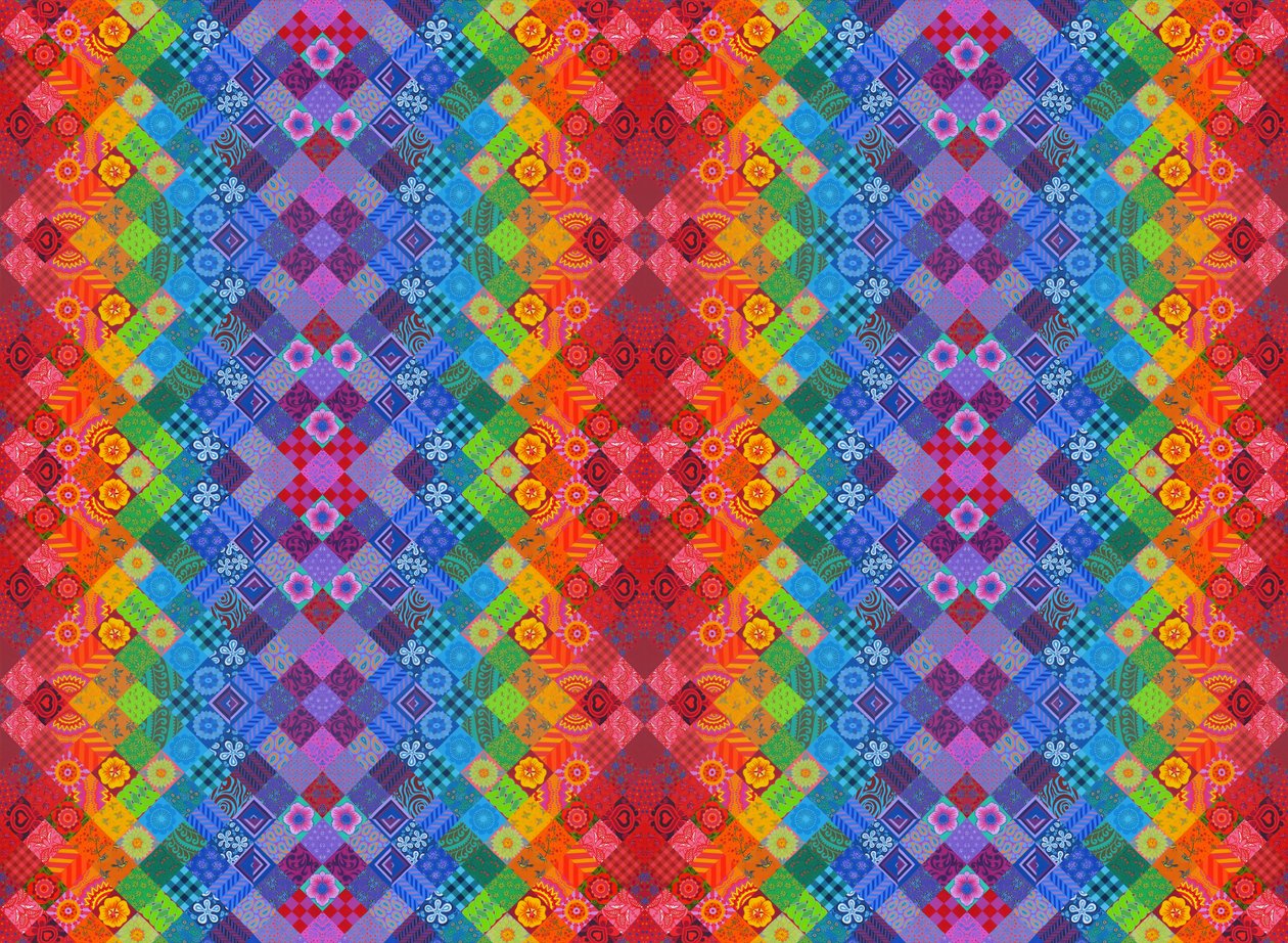 Malowany patchwork, 2013, autorstwa Jane Tattersfield