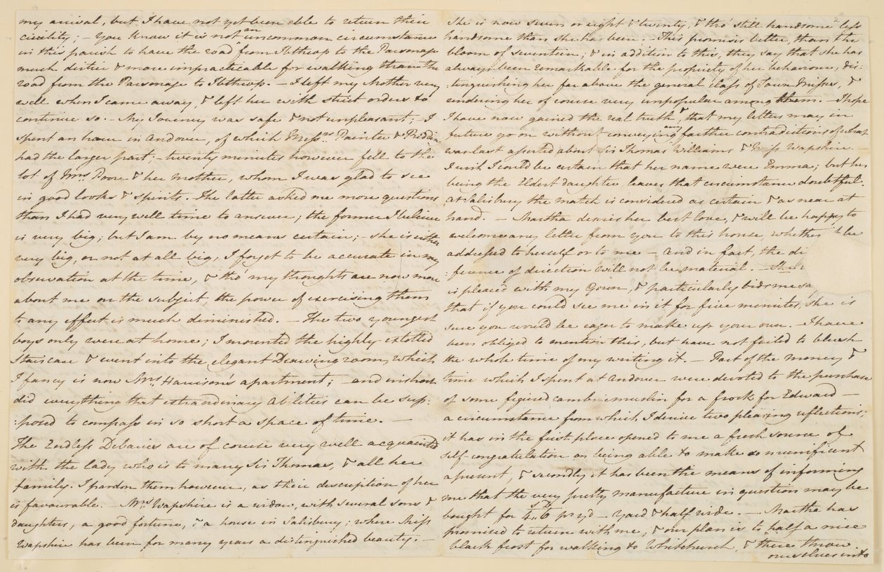 List Jane Austen do siostry Cassandry, 30 listopada 1800 (papier) autorstwa Jane Austen
