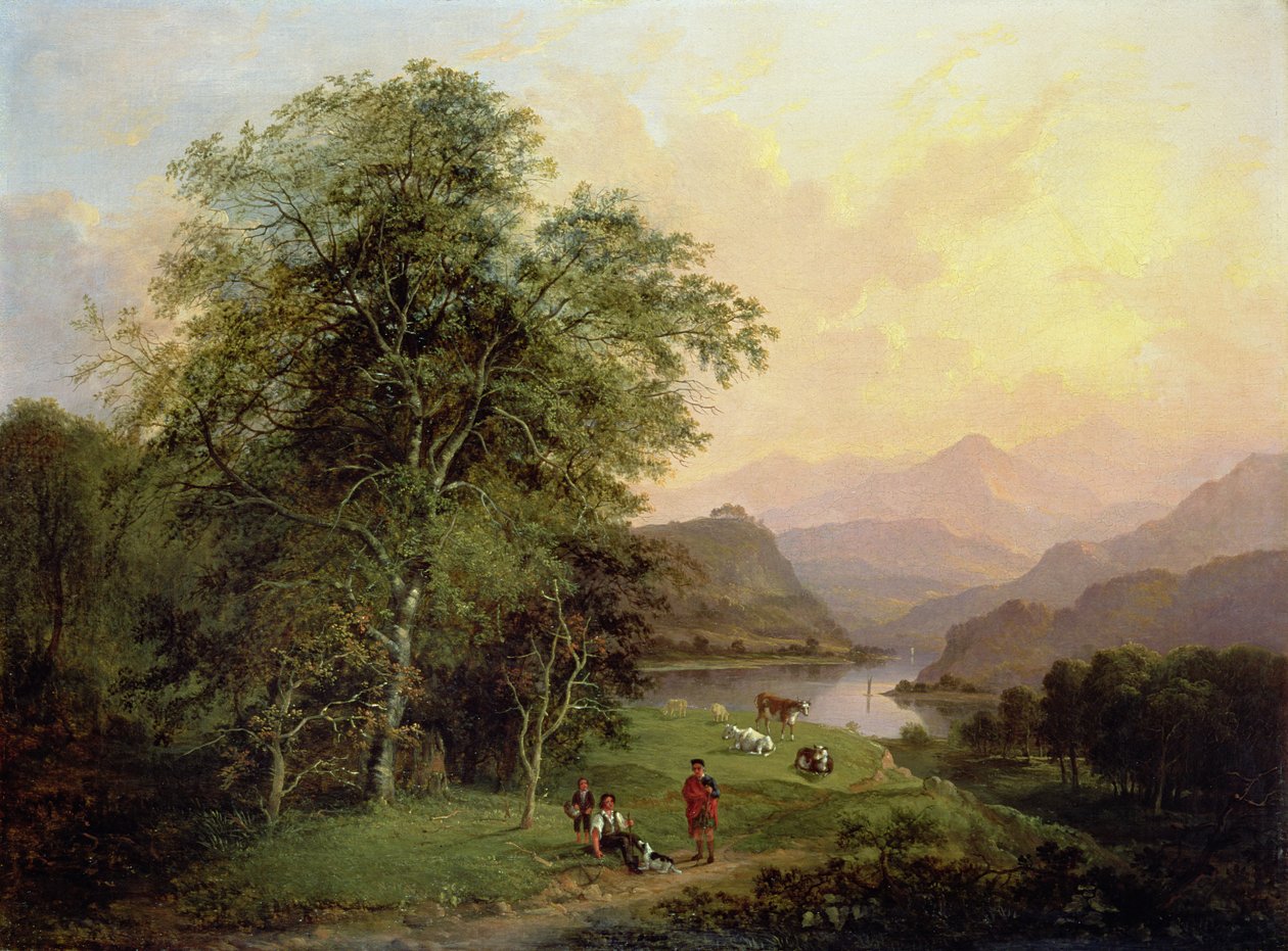 Highland Lochside, 1847 autorstwa Jane Nasmyth