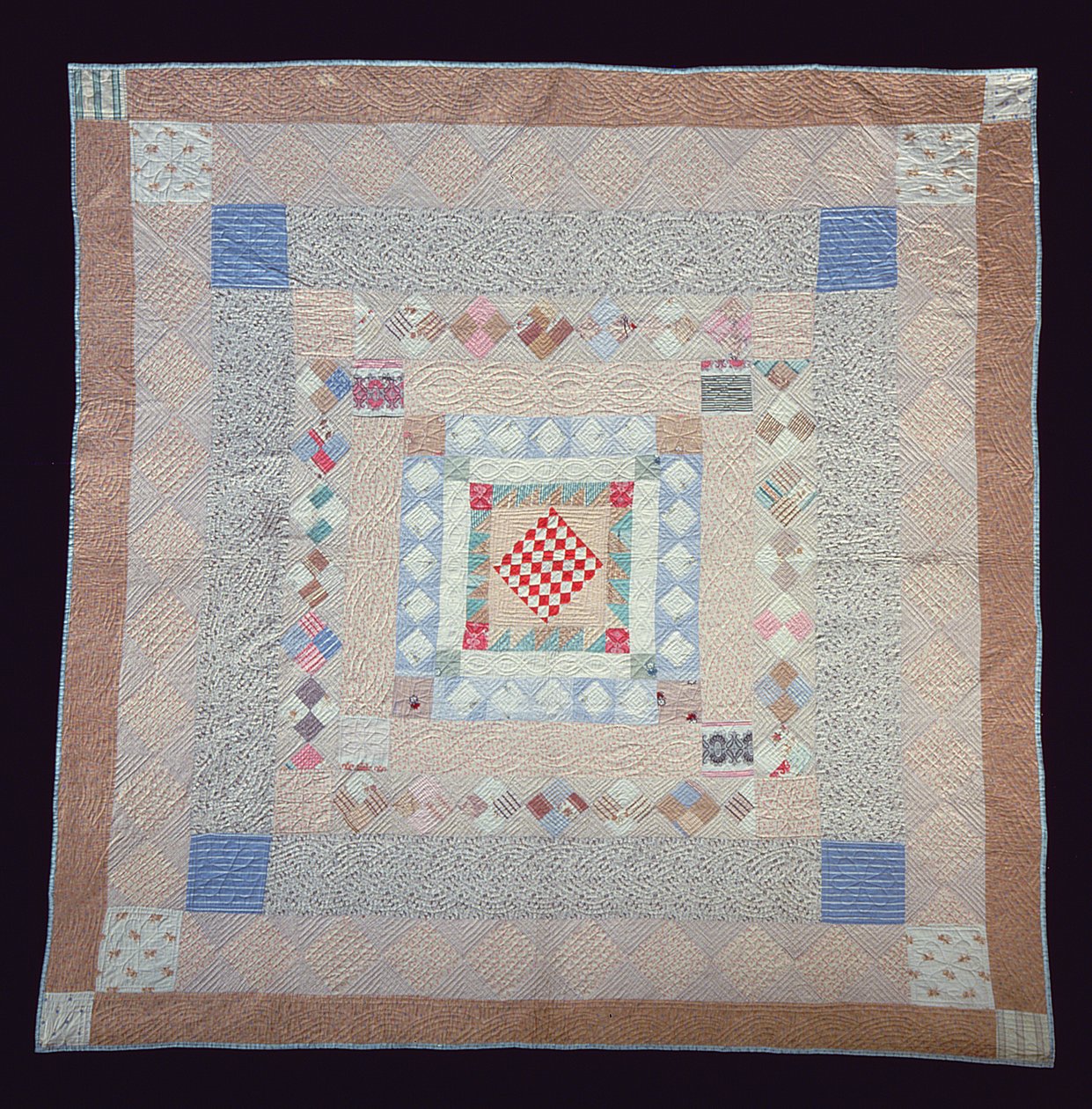 Kołdra patchworkowa, ok. 1860 (tekstylna) autorstwa Jane Pizar