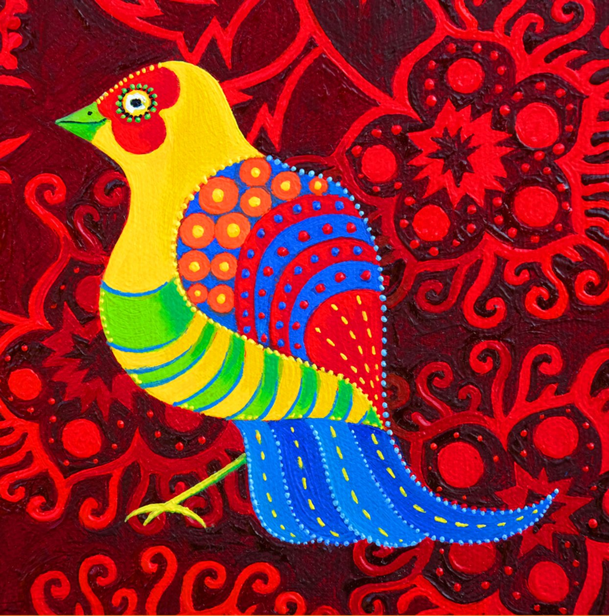 Ptak niebieskoogonowy, 2019 autorstwa Jane Tattersfield