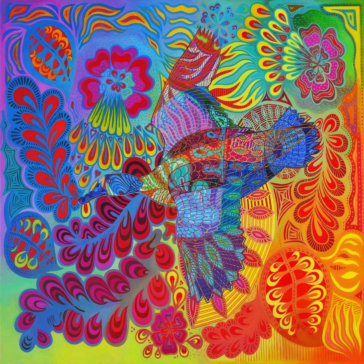 Latająca kaczka, 2013, autorstwa Jane Tattersfield