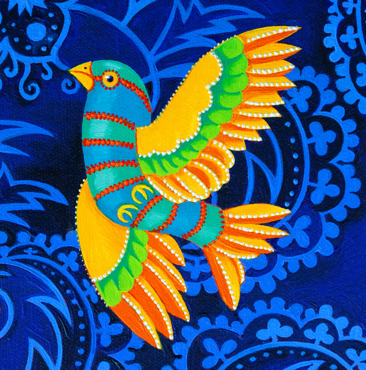 Ptak żółtoskrzydły, 2019 autorstwa Jane Tattersfield