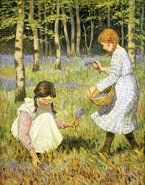Zbieranie dzwonków (olej na płótnie) autorstwa Janet Fisher