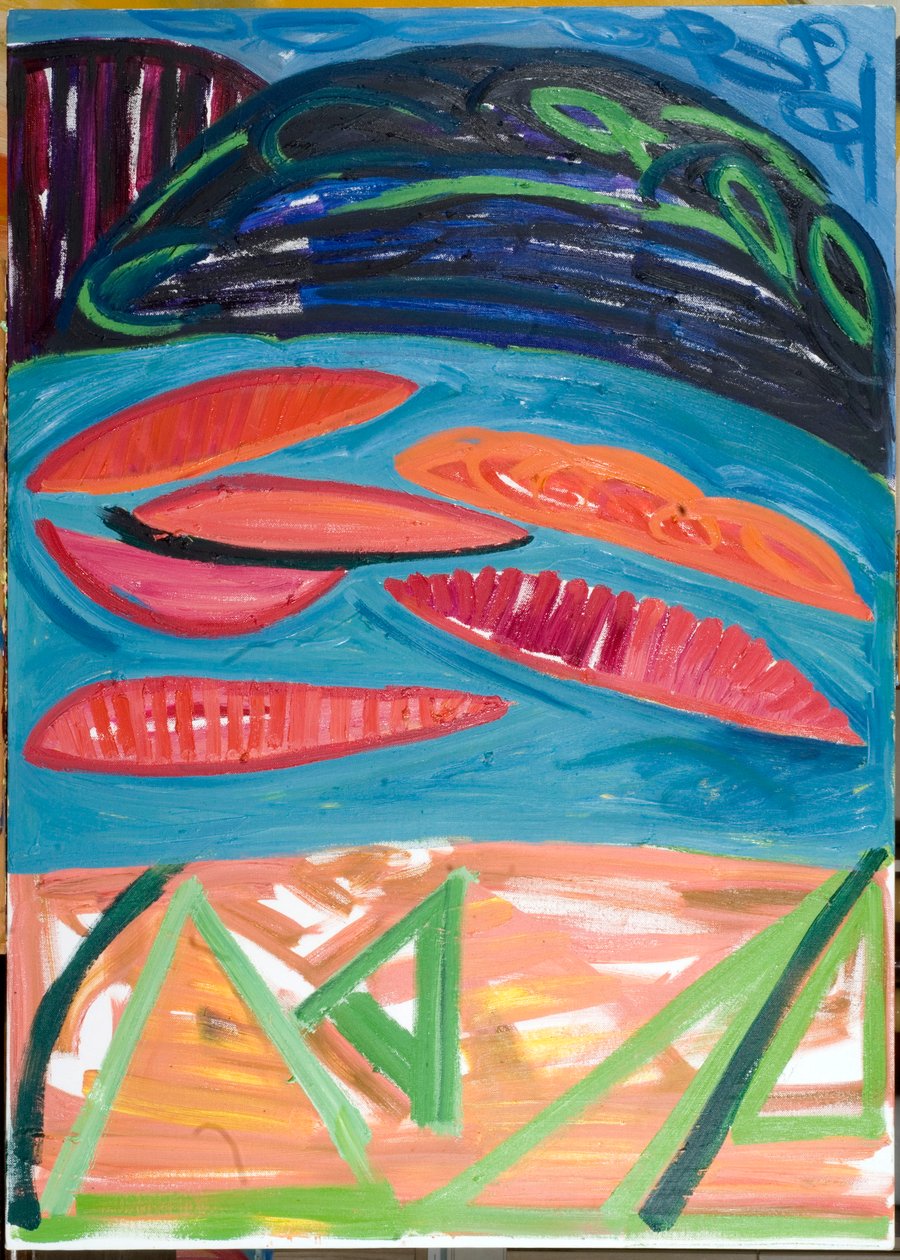 Jesteśmy tylko niepokonani (II), 2007 (olej na płótnie) autorstwa Janet McKenzie