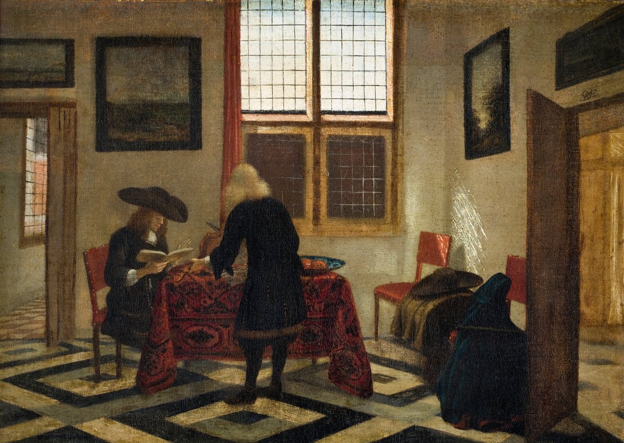 Scena wewnętrzna, ok.1670 autorstwa Janssens