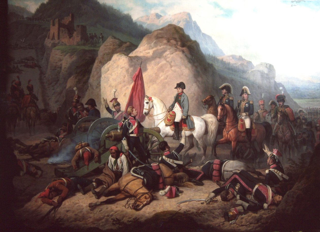Napoleon w wąwozie Somosierry autorstwa January Suchodolski