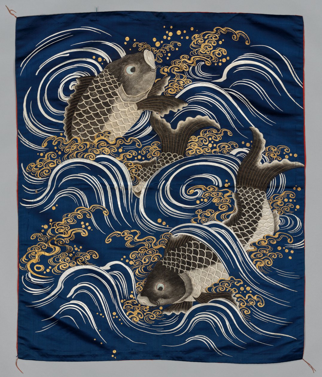 Pokrowiec na prezent (Fukusa) z karpem w falach autorstwa Japan, Meiji period