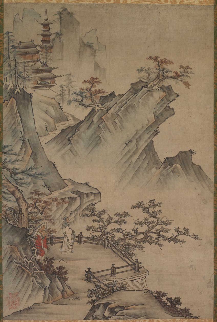 Literatus chiński oglądający dolinę autorstwa Japan, Muromachi period