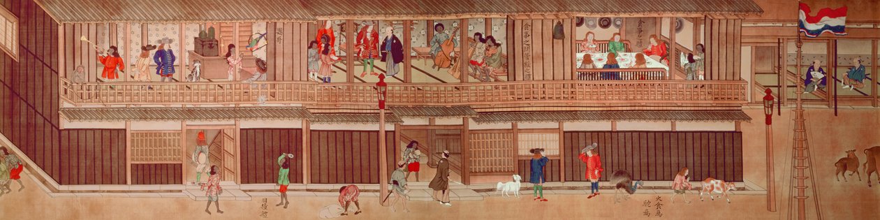 Scena domowa, zwój (zob. 22592 i 136098) autorstwa Japanese School