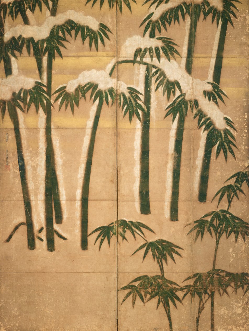 Bambus, okres Momoyama (1568-1615) (tusz na papierze) autorstwa Japanese School