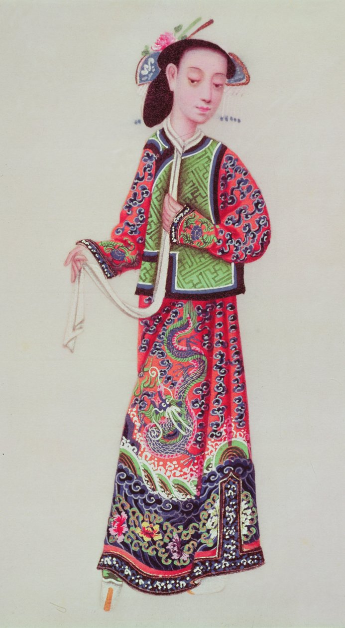 Japońska cesarzowa w cesarskim stroju autorstwa Japanese School