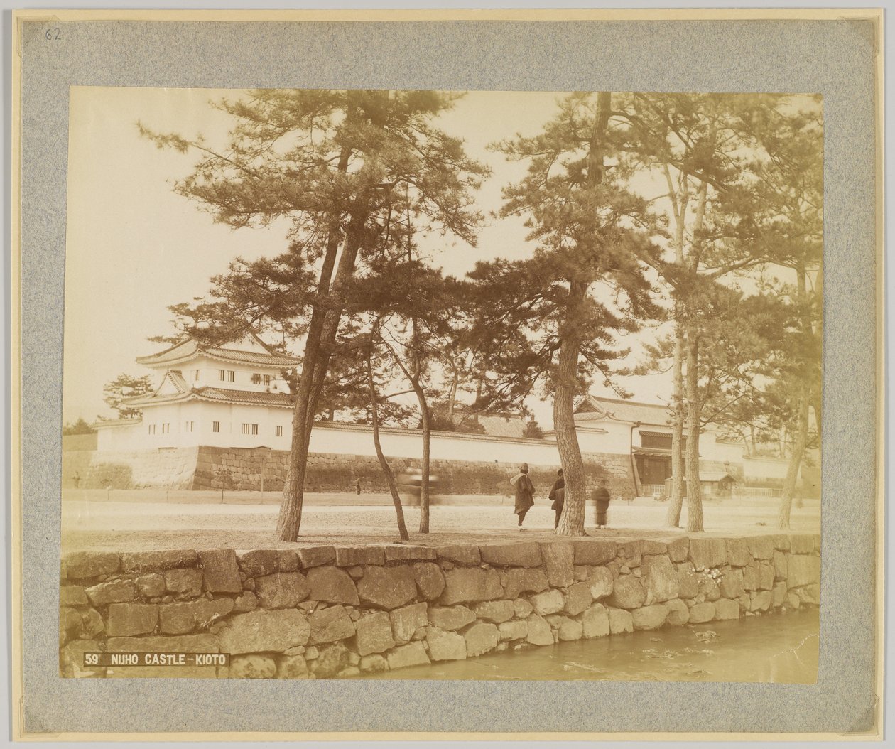 Zamek Nijō, Kioto, Japonia (czarno-białe zdjęcie) autorstwa Japanese Photographer