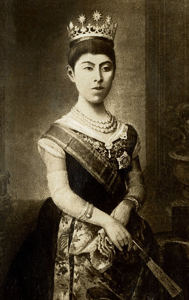 Portret Haruko, Cesarza Japonii. Fotografia, początek XX wieku. autorstwa Japanese Photographer