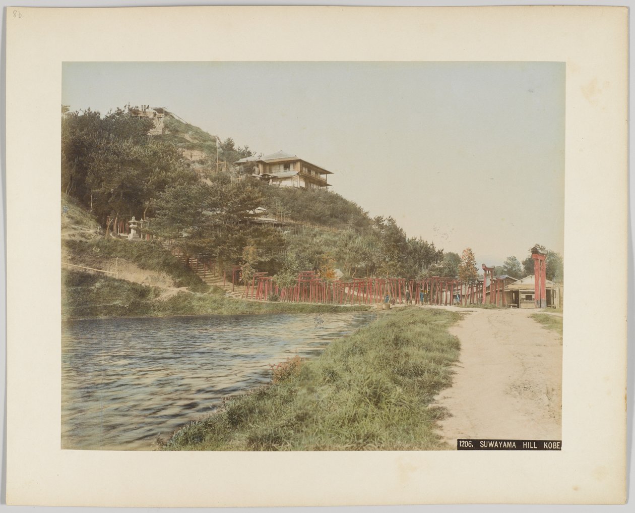 Suwayama Hill, Kobe, Japonia (ręcznie kolorowane czarno-białe zdjęcie) autorstwa Japanese Photographer