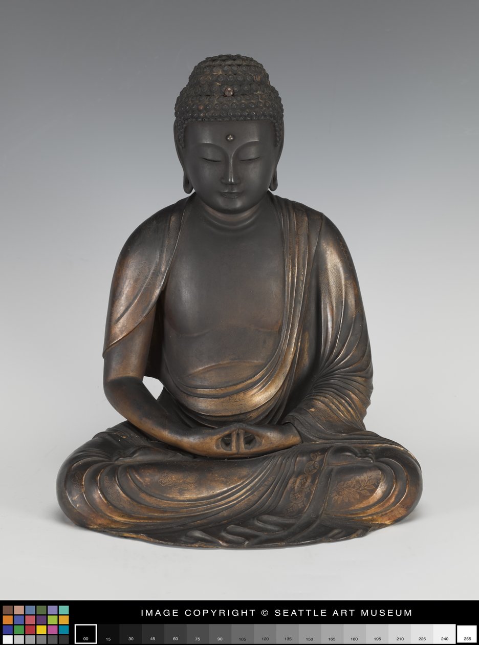 Amida Budda na cokole lotosu autorstwa Japanese School