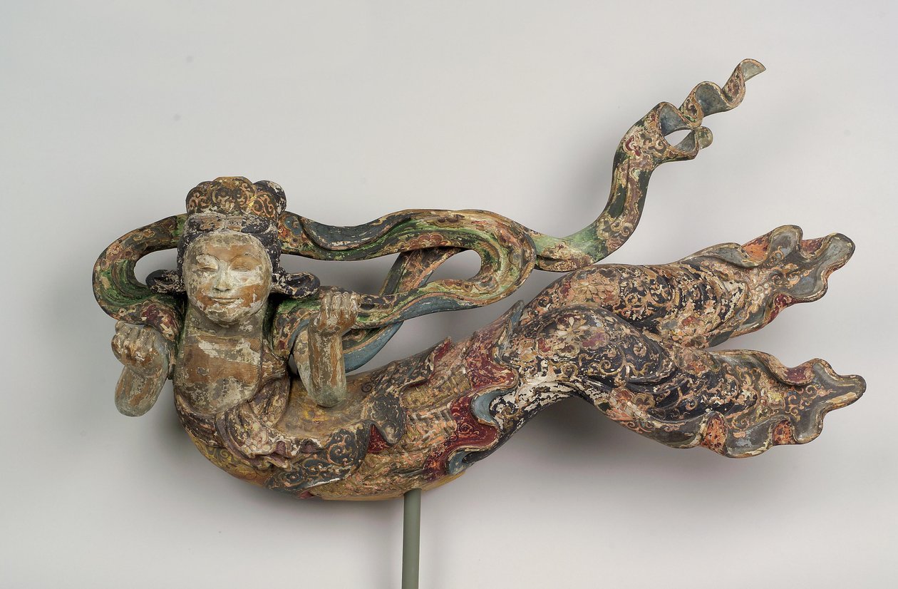 Apsaras, XVII-XVIII w. (drewno polichromowane) autorstwa Japanese School
