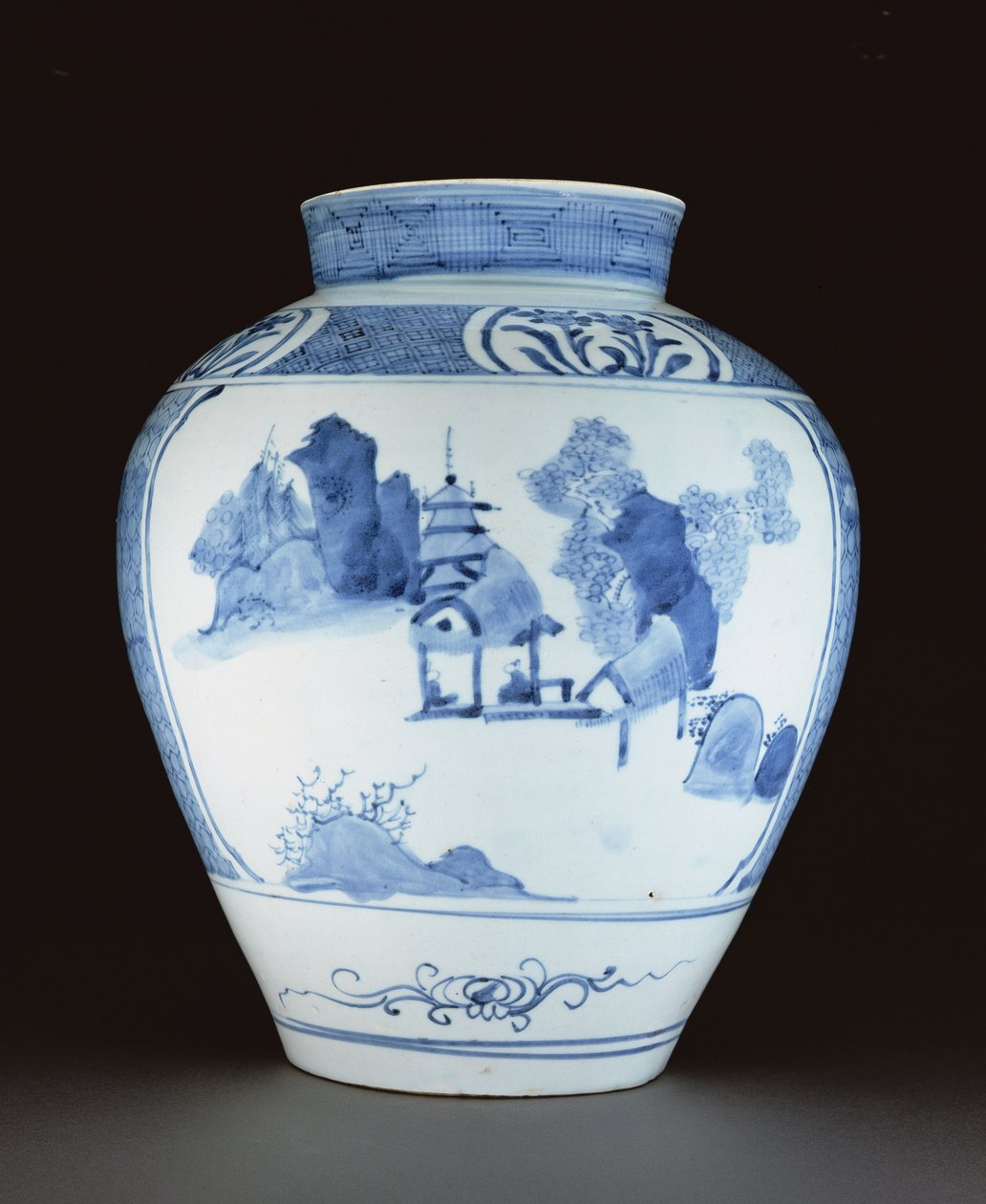 Wazon niebiesko-biały (porcelana) autorstwa Japanese School
