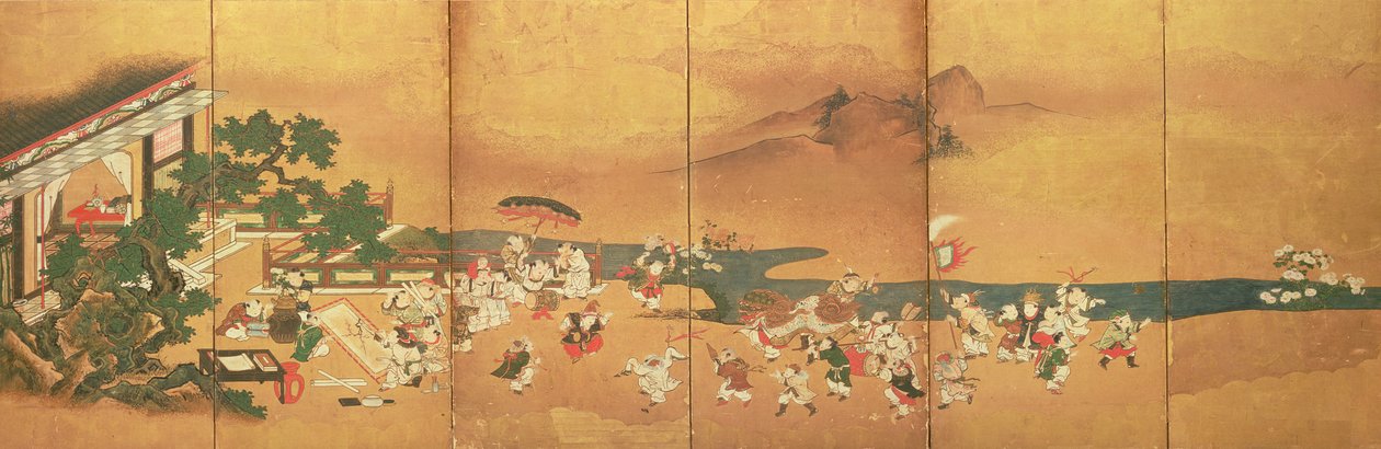Chińskie dzieci bawiące się, okres Edo autorstwa Japanese School