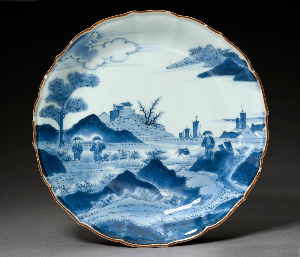 Naczynie, wyroby Arita, prawdopodobnie XVIII w. (ceramiczne z niebieską glazurą) autorstwa Japanese School