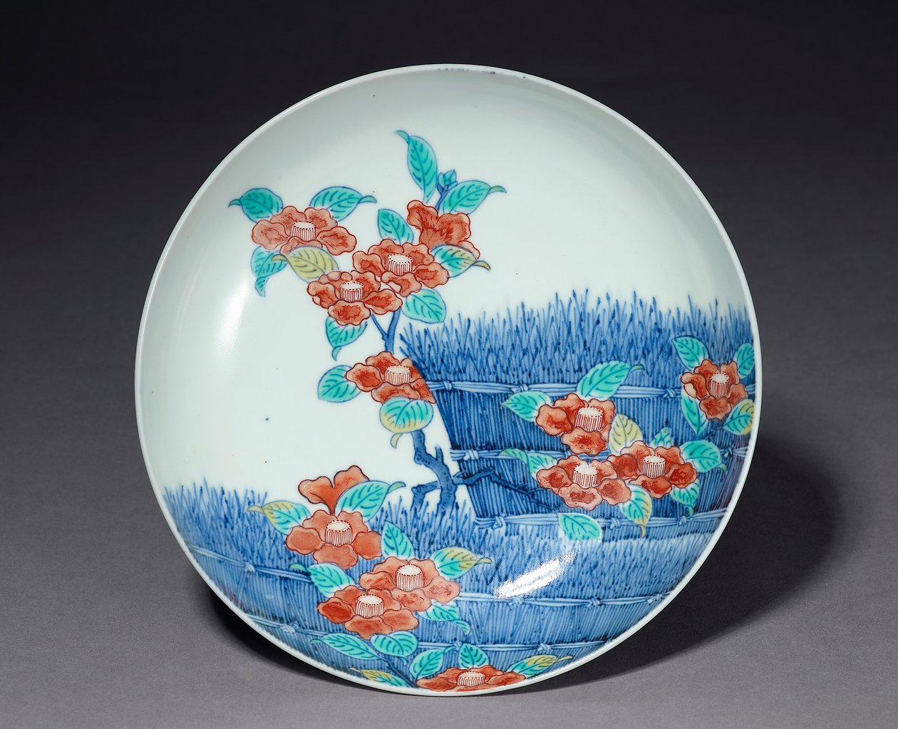 Naczynie, początek XVIII w. (porcelana z niebieskimi emaliami underglaze i overglaze) autorstwa Japanese School