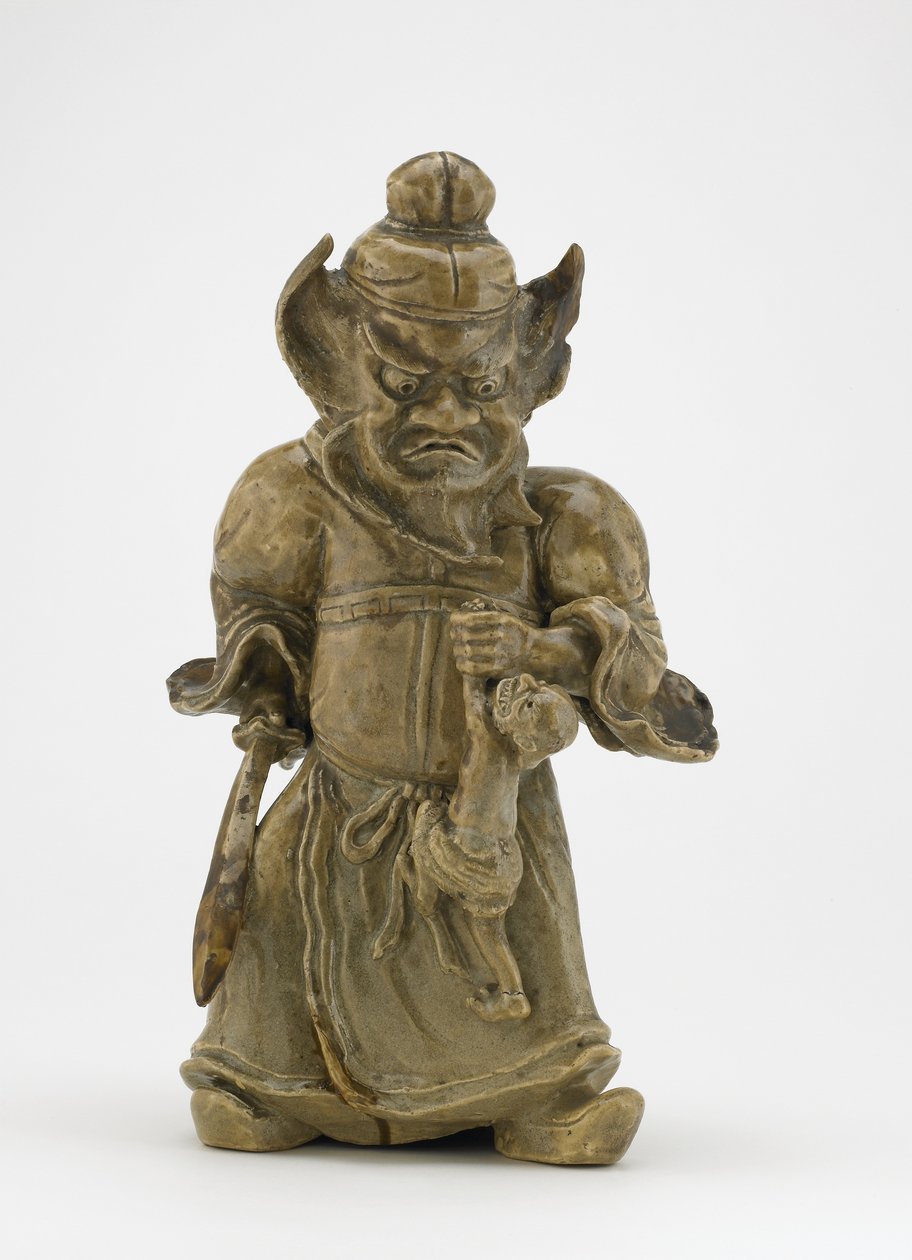 Figura Shoki, demona quellera, Tokio, okres Edo (ceramika) autorstwa Japanese School