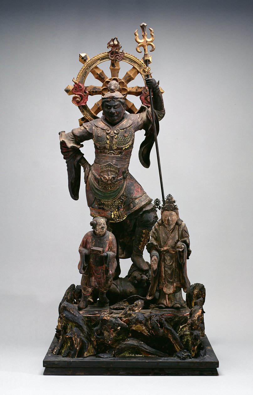 Figura Bóstwa Strażnika, okres Kamakura, XII-XIV w. (drewno) autorstwa Japanese School