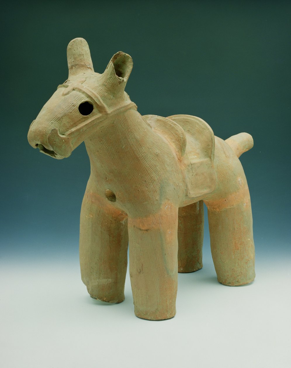 Koń Haniwa, znaleziony wokół Funuli, prowincja Boshu, dystrykt Osato, okres Dolmen (ceramika) autorstwa Japanese School