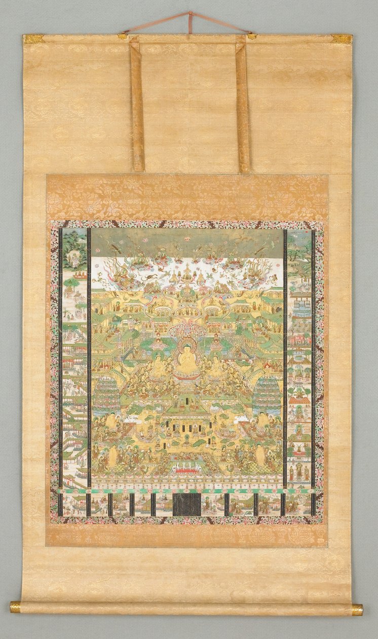 Ilustracja sutry kontemplacji
(Taima Mandara) autorstwa Japanese School