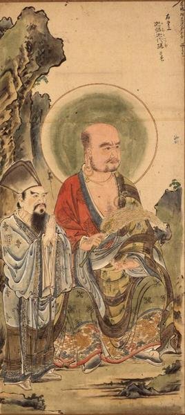 Juroku Rakan, mędrzec buddyjski, szkoła Tosa autorstwa Japanese School