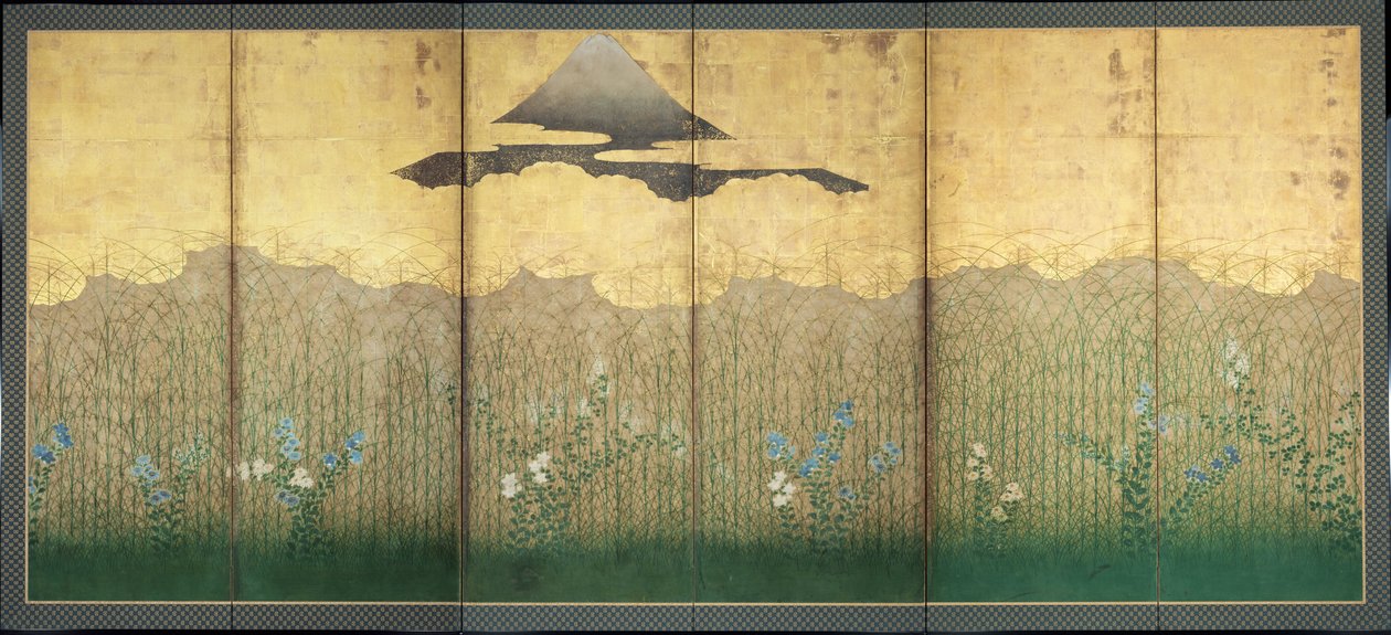 Musashino - Anonim - XVII wiek - Akwarela i tusz na papierze - 155,5x363 - Suntory Museum of Art autorstwa Japanese School