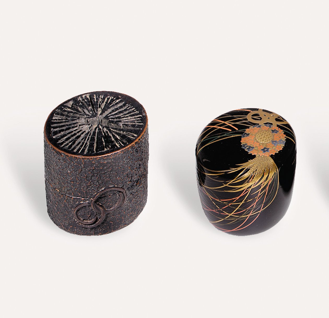 Nakatsugi tea caddy and Natsume tea caddy, Edo period autorstwa Japanese School
