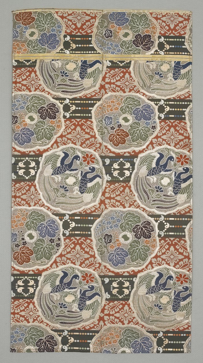 Fragment Obi, koniec XIX-początek XX wieku (tkanina jedwabna) autorstwa Japanese School