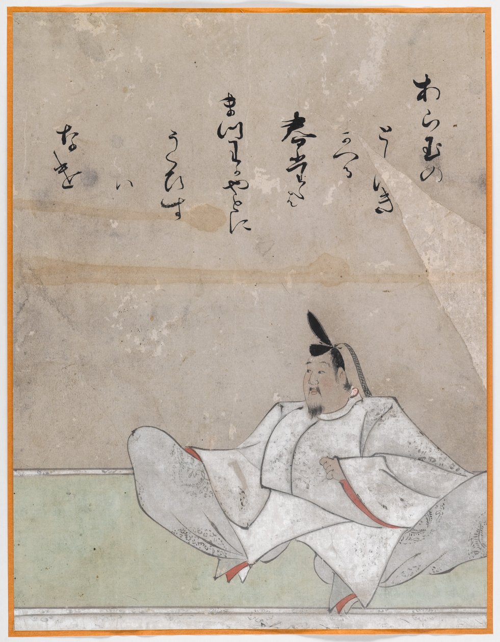 Jeden z Sanjurokkasen, liść albumu (tusz na papierze) autorstwa Japanese School