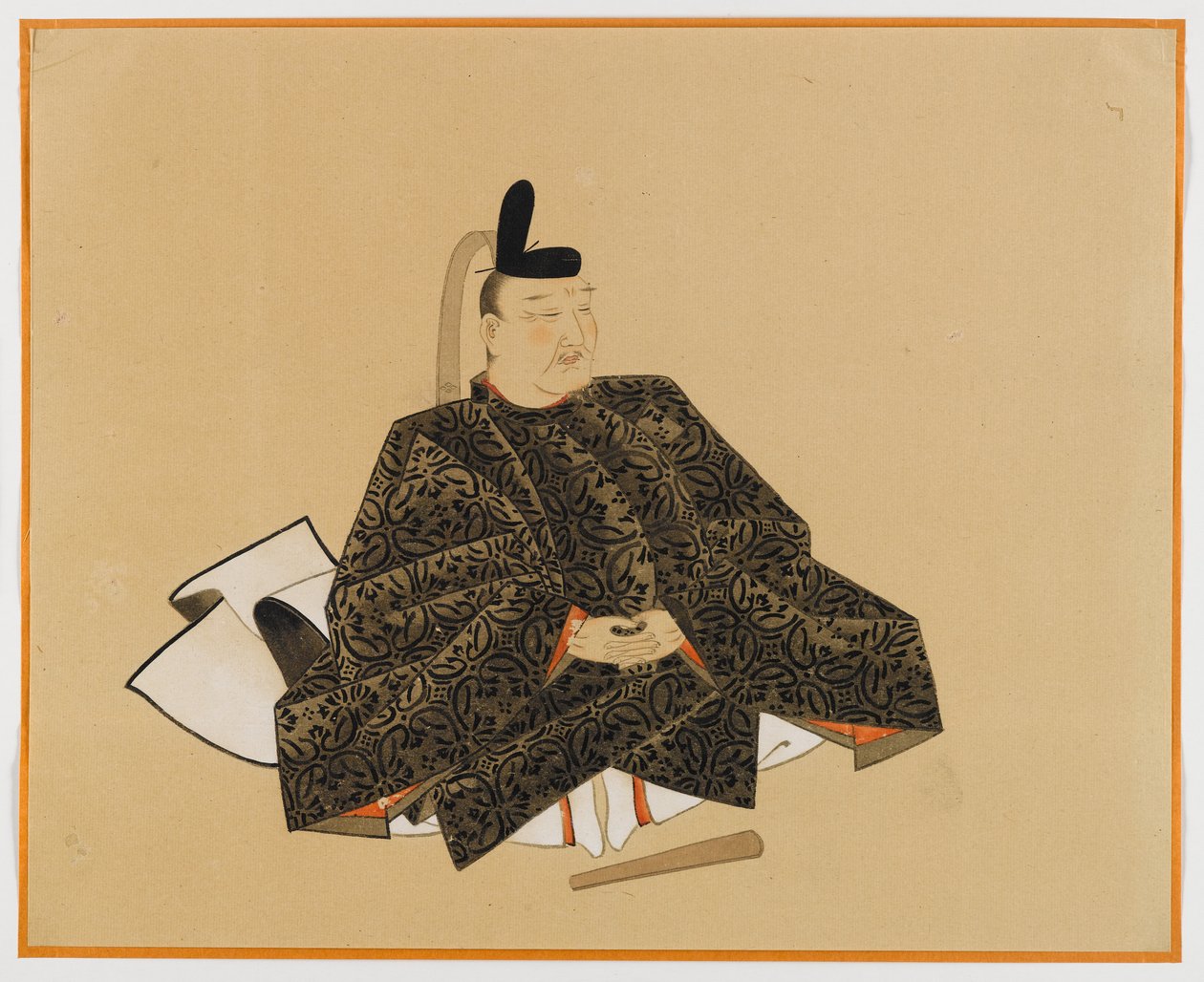 Jeden z Sanjurokkasen, liść albumu (tusz na papierze) autorstwa Japanese School