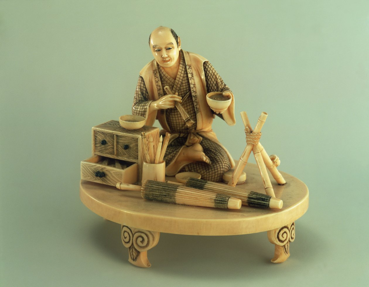 Producent parasoli, Okinomo, okres Edo (1600-1868) autorstwa Japanese School