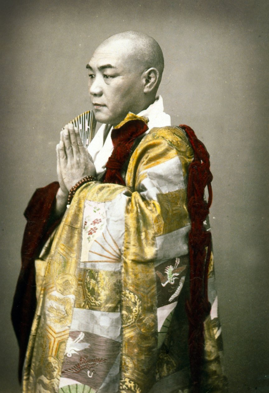 Portret księdza Shinto, ok.1880 autorstwa Japanese School