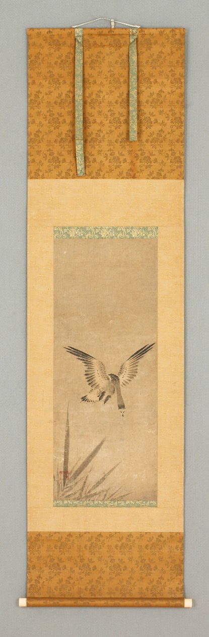 Trzcina i dzika gęś, koniec XV - początek XVI wieku (tusz na papierze, kość słoniowa) autorstwa Japanese School