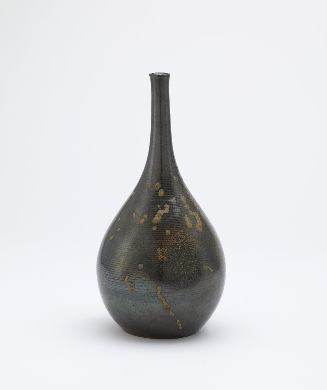 Sake butelka, Imbe, prefektura Okayama, okres Edo, koniec XVII-początek XVIII wieku (kamionka z czerwonym slipem i szkliwem jesionowo-drzewnym) autorstwa Japanese School