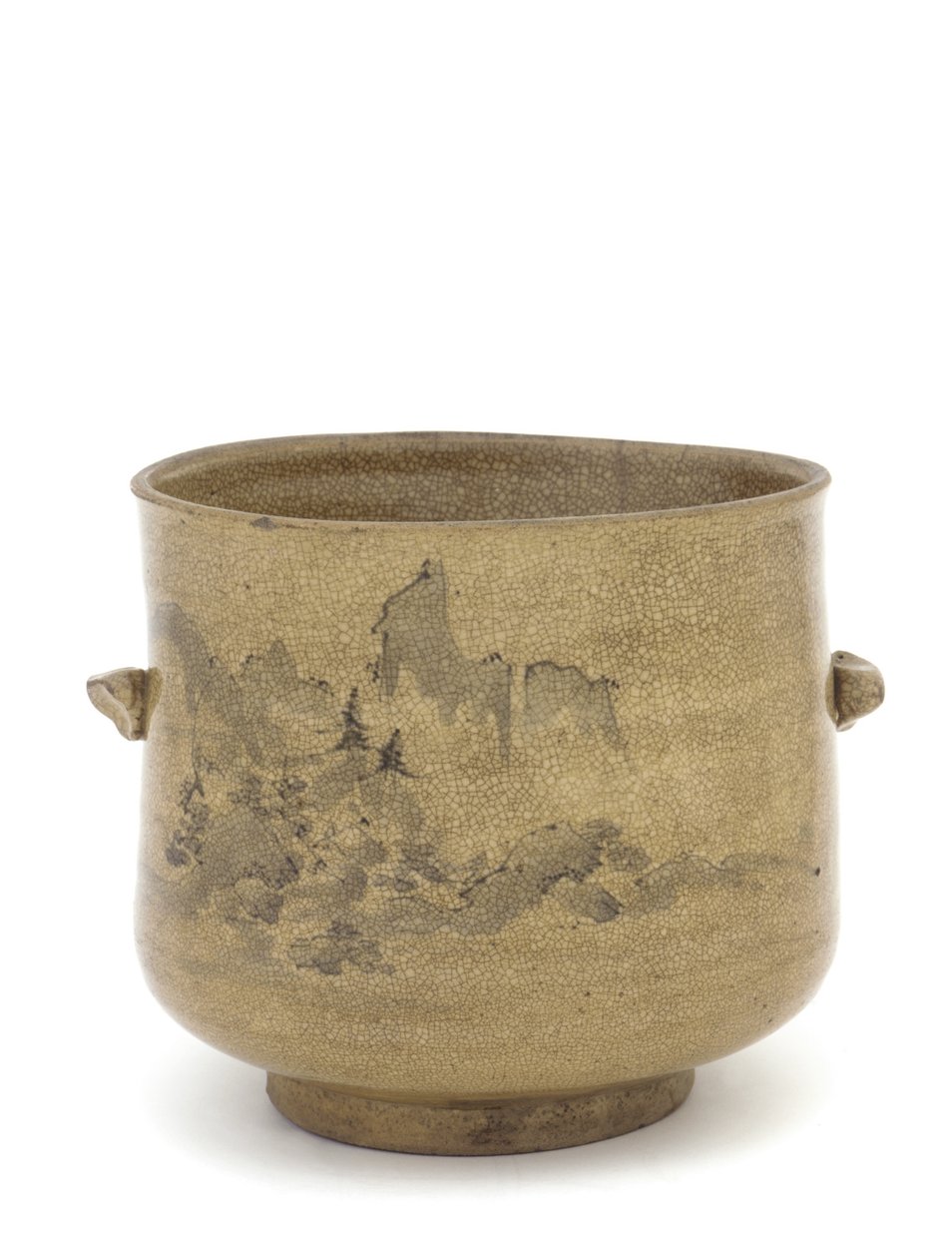 Słoik na wodę z ceremonii parzenia herbaty z motywem krajobrazu, prefektura Saga lub Nagasaki, okres Edo, (ceramiczny) autorstwa Japanese School