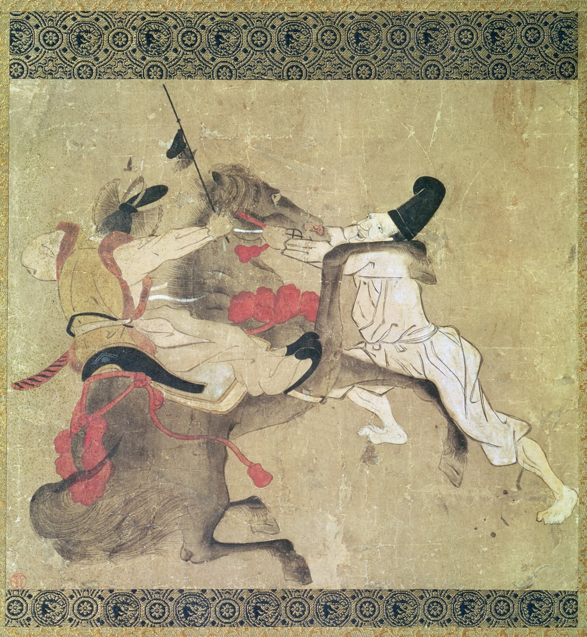 Wściekły koń (malowany zwój) autorstwa Japanese School